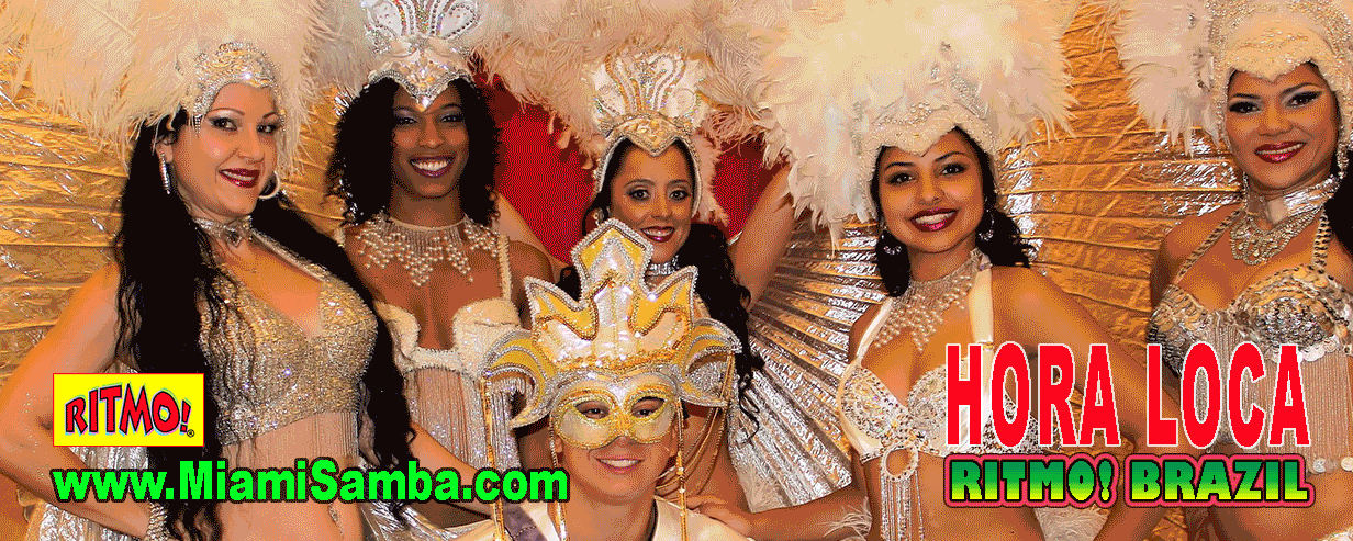 Miami Samba Hora Loca dancers RITMO! Brazil wedding services and special event entertainment